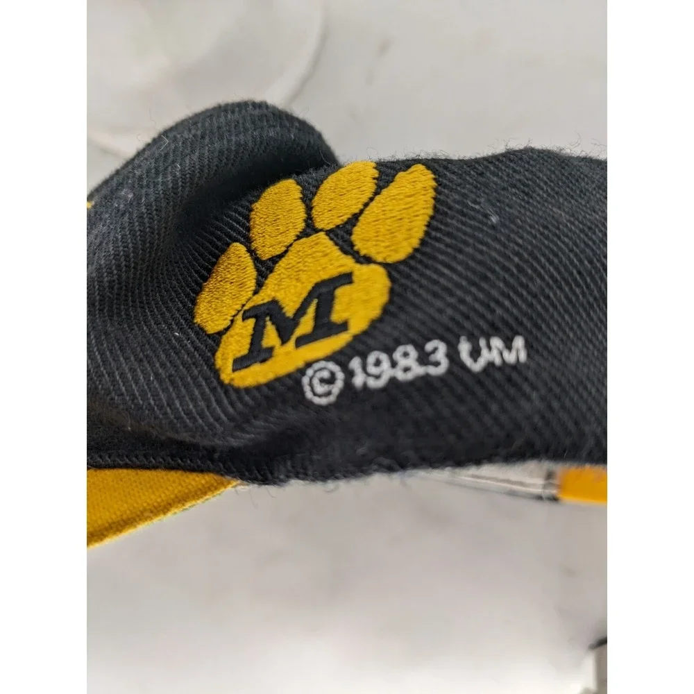 Vtg The Game Missouri Mizzou Tigers Paw Print Snapback Hat/Cap! 1983 Black #14